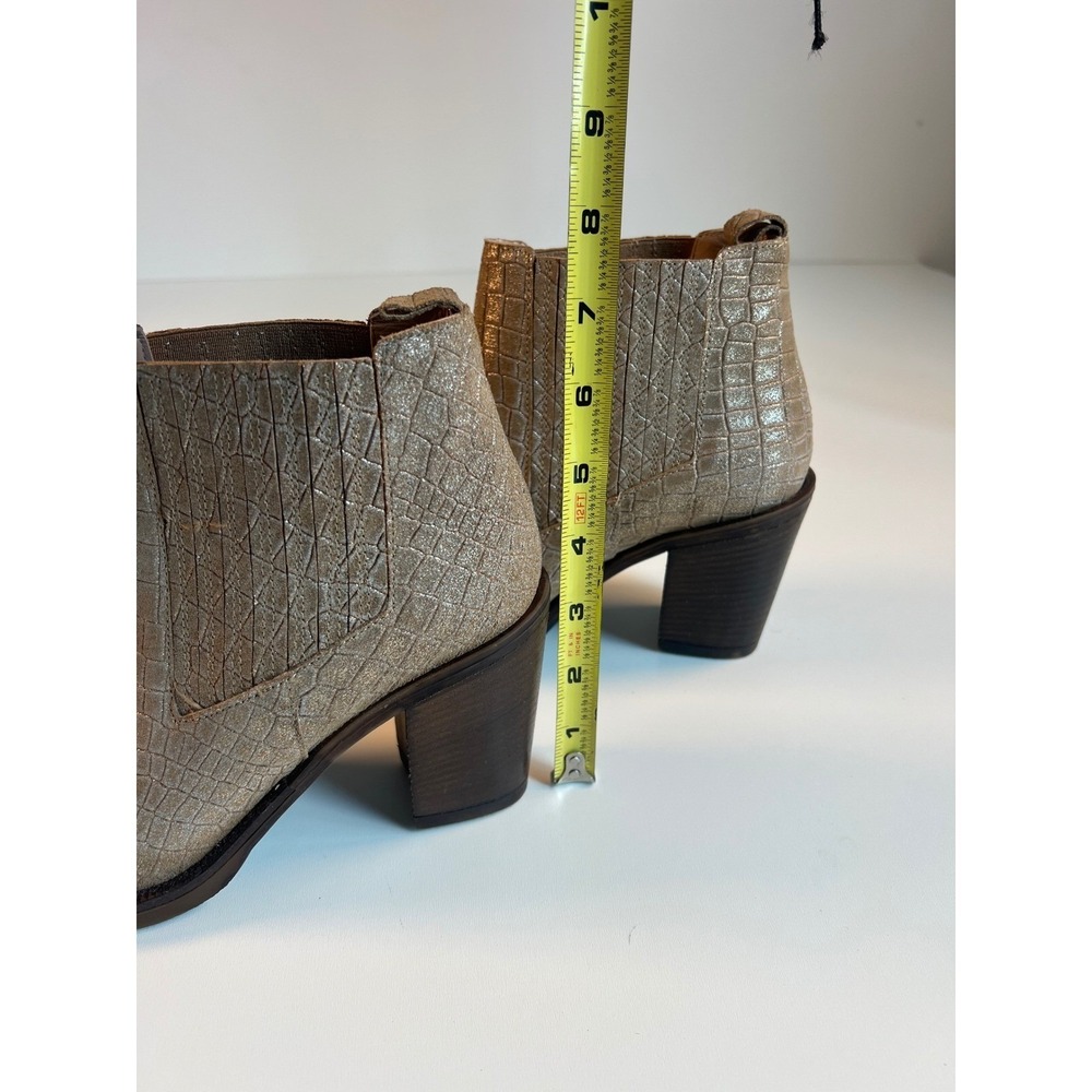Emanuele Orasto Italy Leather Ankle Boots Block Heel Pointed Toe Size 39/8.5 - Picture 3 of 11